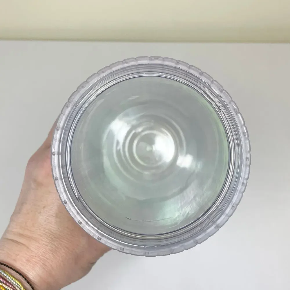 Starbucks Soft Touch White Frosted Grid Iridescent Tumbler 24oz Venti